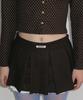 Crank Lace Layered Pleated Skirt_Brown