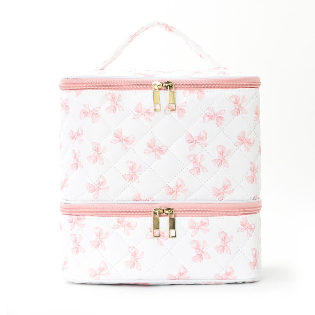 Feihong Portable Large-Capacity Double-Layer Makeup and Toiletry Bag