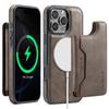 2 In 1 Auto Leather Phone Case for iPhone 16 Pro Max 16E 17 Air 15 Plus 14 Pro 13 12 Magnetic RFID Blocking Card Holder Wallet