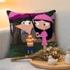 Cushion Cover  Linen  SkinFriendly Soft Decorative Case For Sofa Home Decor Phineas And Ferb Anime Pillow cover