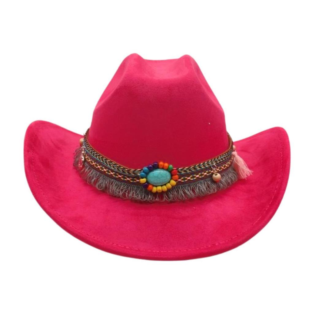 British Style Knight Performance Dance Performance Jazz Hat Ethnic Style Warped Edge Top Hat Travel Cowboy Hat