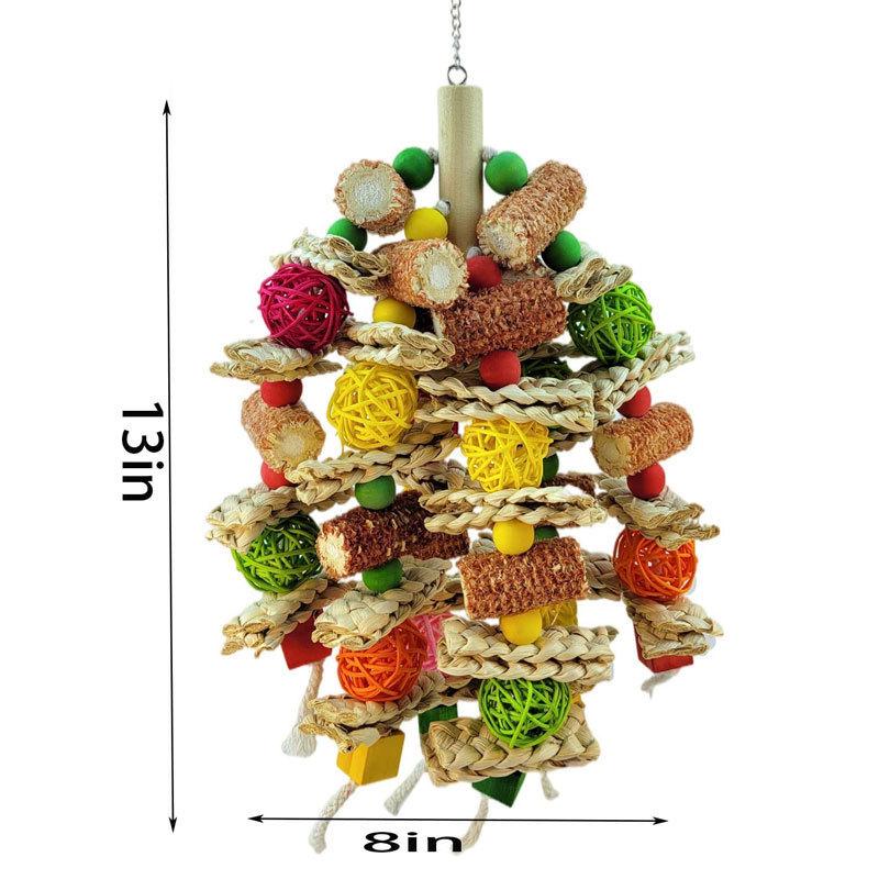 

Цветная игрушка-грызунок из кукурузного дерева для попугаев