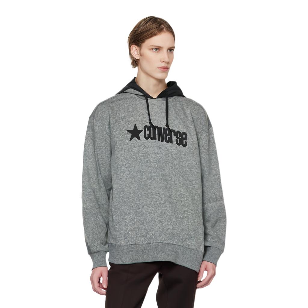 Converse Sweatshirts Men's Gray Hooded Moderate Regular 10019968-A02