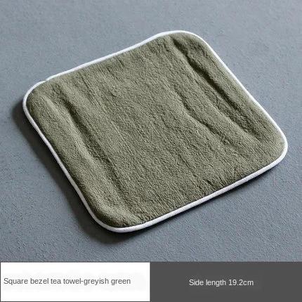 

Cotton and Linen Tea Cloth Pot Mat Zen Hand-Painted Absorbent Extra Thick Tea Towel Dry Pour Pot Tray Kung Fu Tea Set Tea Napkin