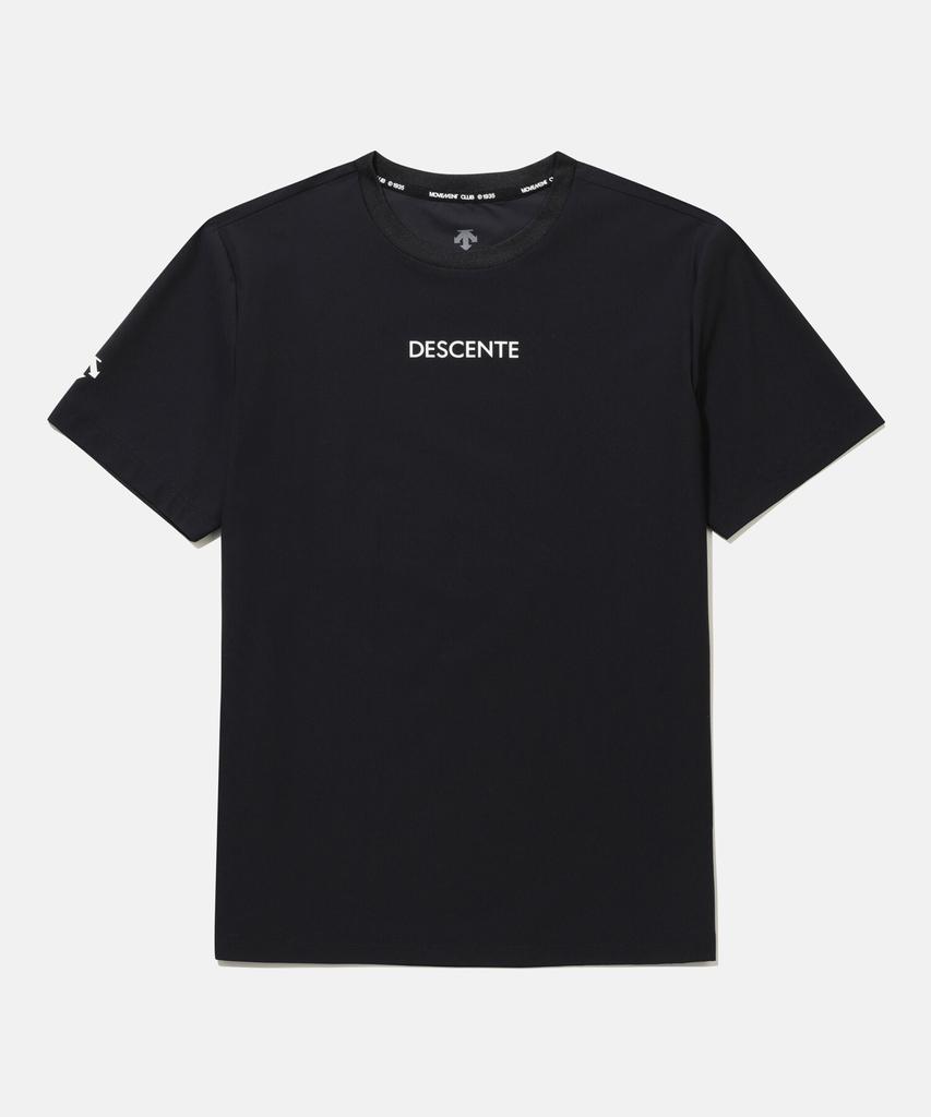 DESCENTE Cooling Tricot Wording White Graphic Short Sleeve T-Shirt Black Sr223Ets58 (B Type)
