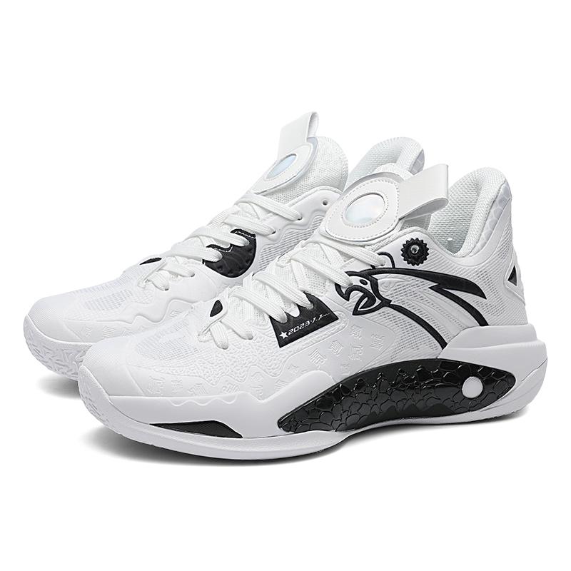 

Новые высококачественные светящиеся в темноте боевые баскетбольные кроссовки для мужчин, мягкая подошва, сцепление со звуком, противоскользящие, студенческие спортивные 45