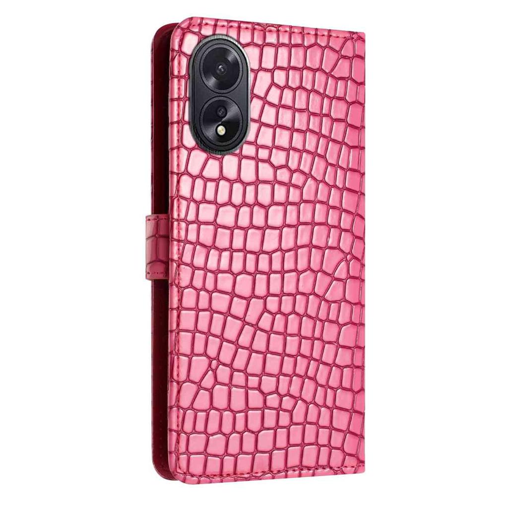 Crocodile Fashion Phone Case for Oppo series.Oppo A17 A18 A36 A54 A57 A58 A74 A76 A77 A78 Reno8...,Faux Leather Wallet with Card Slots & Shockproof