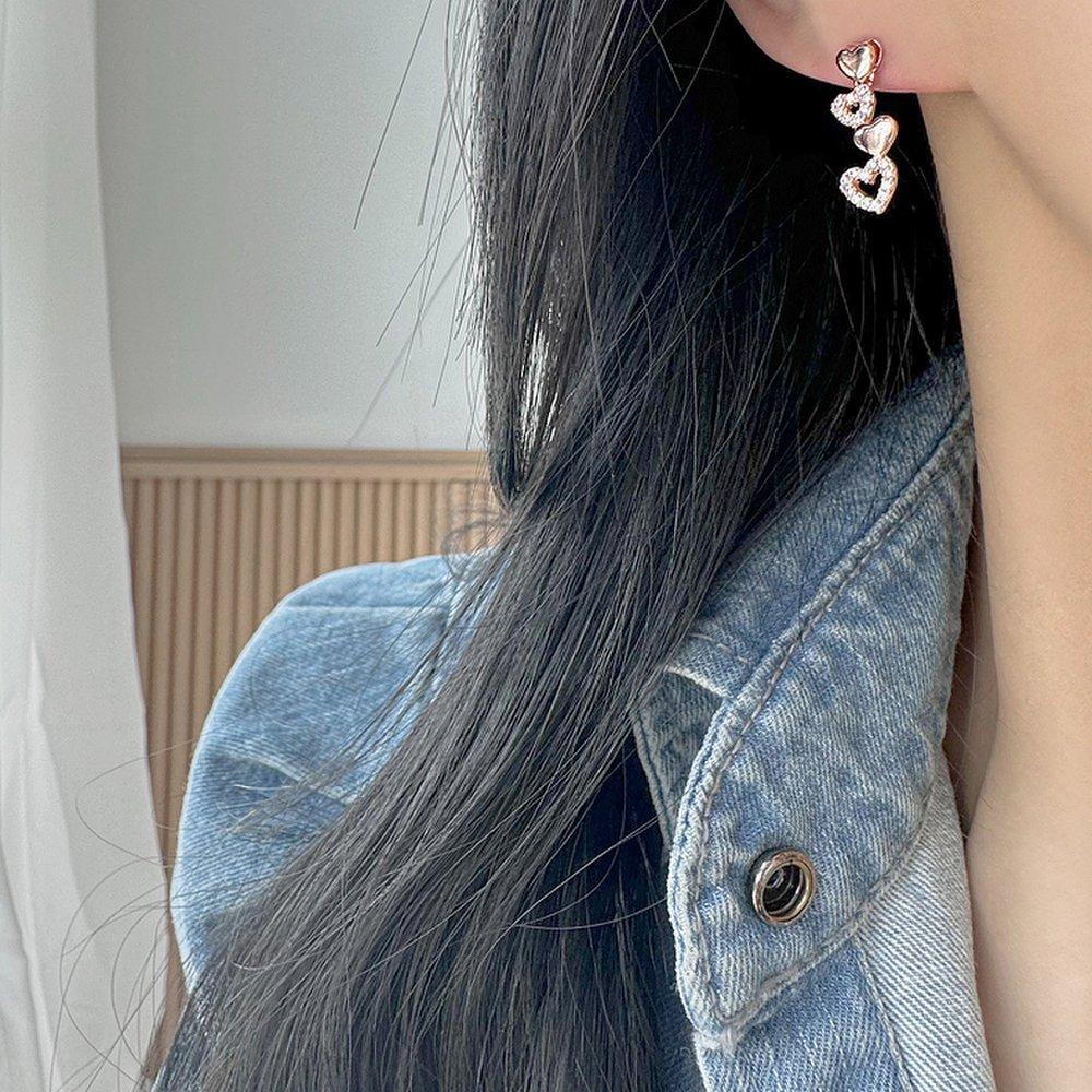 14K G.F. Mayni Heart Drop Earrings Ea3094