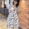Maternity Clothing Summer New Small Floral Skirt Loose Small Fresh Small Pregnant Mother Belly Thin Dress