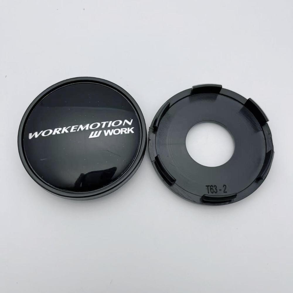 

4pcs 63MM /59MM I.D W Work Emotion Logo Badge Car Wheel Center Caps for HRE Wheels Hub Rim Hubcaps Cover Replace Car Accessories W Work Emotion Badge&4pcs T63-2 Caps