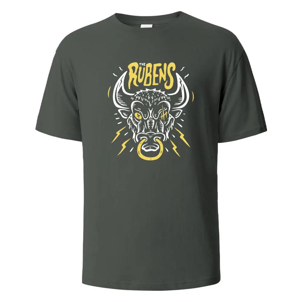 The Rubens Streetwear Basic Funny T-Shirt For Men Fashion Casual Loose Cotton Clothing Crewneck Breathable Tshirt Hip Hop Tees