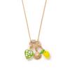 18K Gold Plated Multi-Pendant Necklace with Cross, Mushroom, Heart, Star, Pearl & Starfish on Titanium Steel