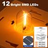 6 Pack Solar Post Cap Lights Flame Effect for 4x4 Wood/Vinyl Posts Waterproof Auto On/Off Outdoor Solar Landscape Garden Lamp
