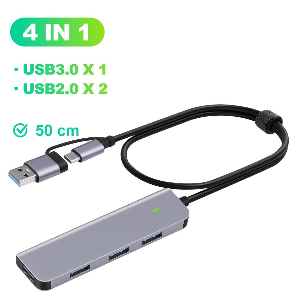 

2-в-1 5-портовый USB 3.1 Type-C Высокоскоростной концентратор USB C с концентратором 3.0 2.0 5 Гбит/с TF SD Reader Slot PD для MacBook Pro Air Разветвитель USB C