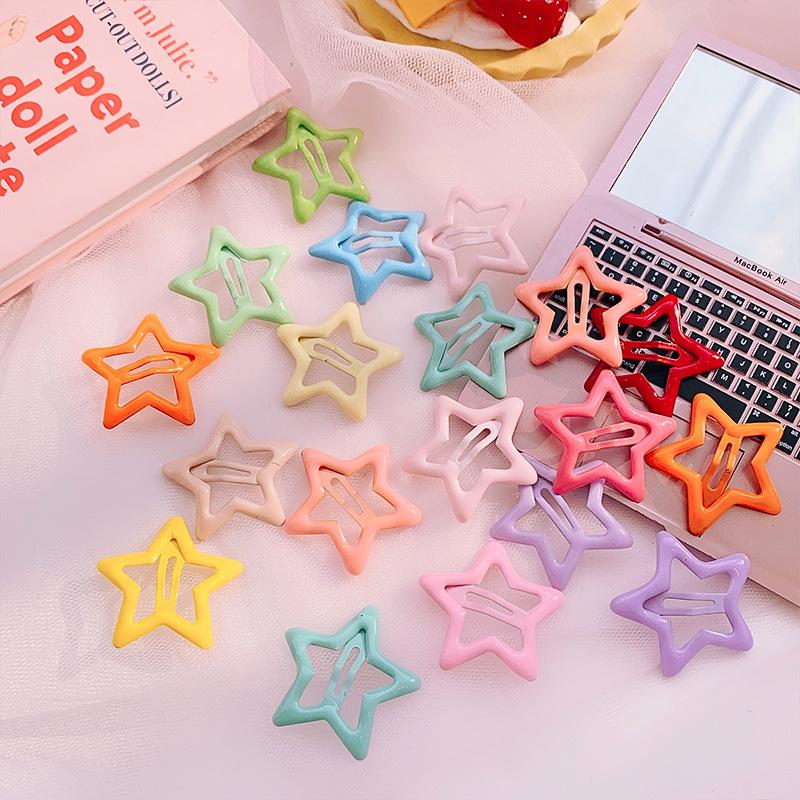 Dopamine Cute Star Hair Clips: DIY Five-Pointed BB Clips for Women & Kids' Bangs