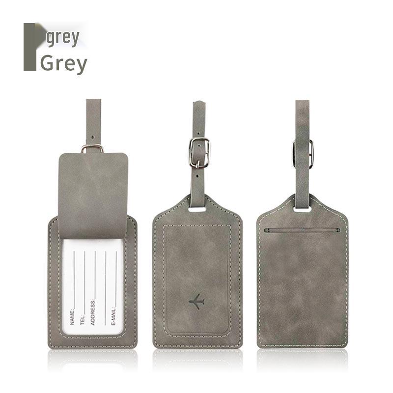 Farbwechselnder PU-Leder-Reiseausweishalter & Gepäckanhänger-Set mit RFID-Schutz