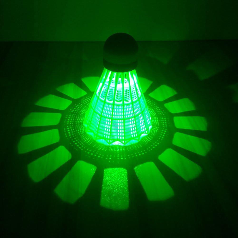 7-piece Set Glowing Badminton Shuttlecock Dark Night Glow Birdies Lighting For Indoor Sports Activities Kids & Grown-ups Badminton Accessories
