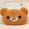 Rilakkuma Bear Backrest Pillow with Doll - Perfect for Dorm Rooms, Birthdays, and Bedroom Decor.