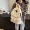 Winter Puffer Students School Bags Large Capacity Down Padded Backpack Solid Color Casual Bookbag Adjustable Strap Teen Rucksack
