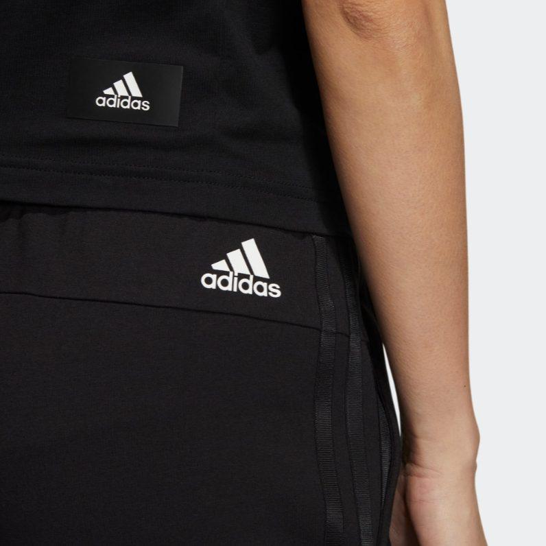 Adidas Knitted Sweatpants Women's Black Moderate Cuffed Pants HM7067
