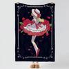Anime A-Ashita no Nadja Throw Soft Warm Flannel Blanket, Multi-use Throw for Bed Sofa Office, Air Conditioning Nap Blanket