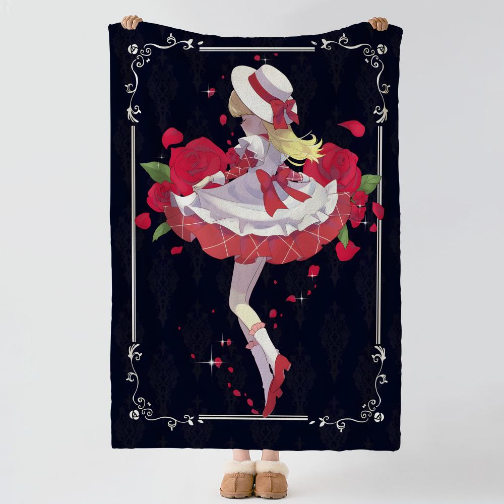 Anime A-Ashita no Nadja Throw Soft Warm Flannel Blanket, Multi-use Throw for Bed Sofa Office, Air Conditioning Nap Blanket