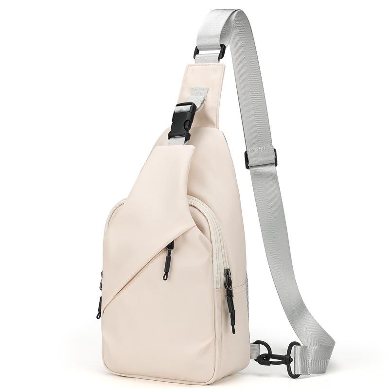 Men's breast bag Large capacity sports messenger bag Travel waterproof shoulder bag Functional wind Simple leisure