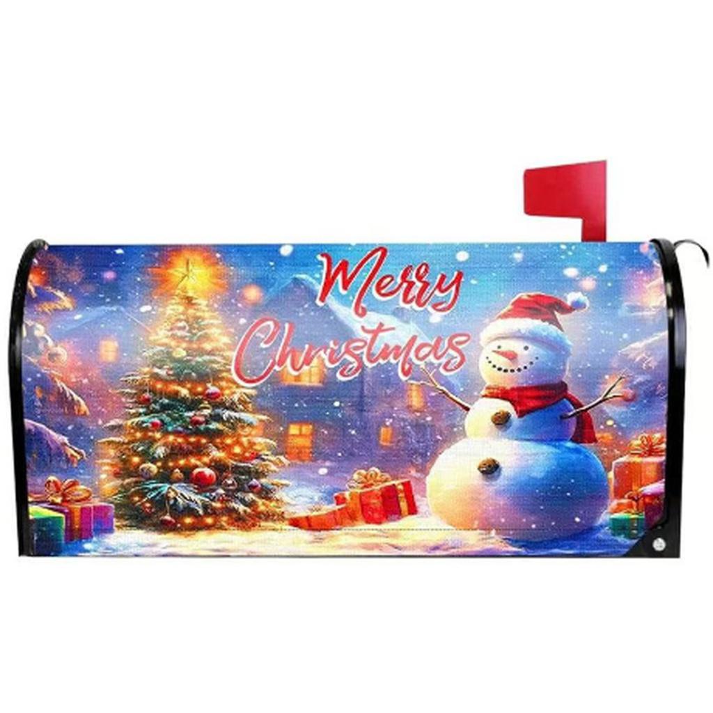 Xmas Mailbox Dust Cover Oversized Letter Case Protection Sleeve Anti-Scratch Christmas Letter Box Cases for Garden Ornament