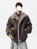 Herren Winter Schnee-Adler Pelzkragen Jacke - Dekonstruiertes Design, Hochwertiger Stehkragen, Warme Baumwolle