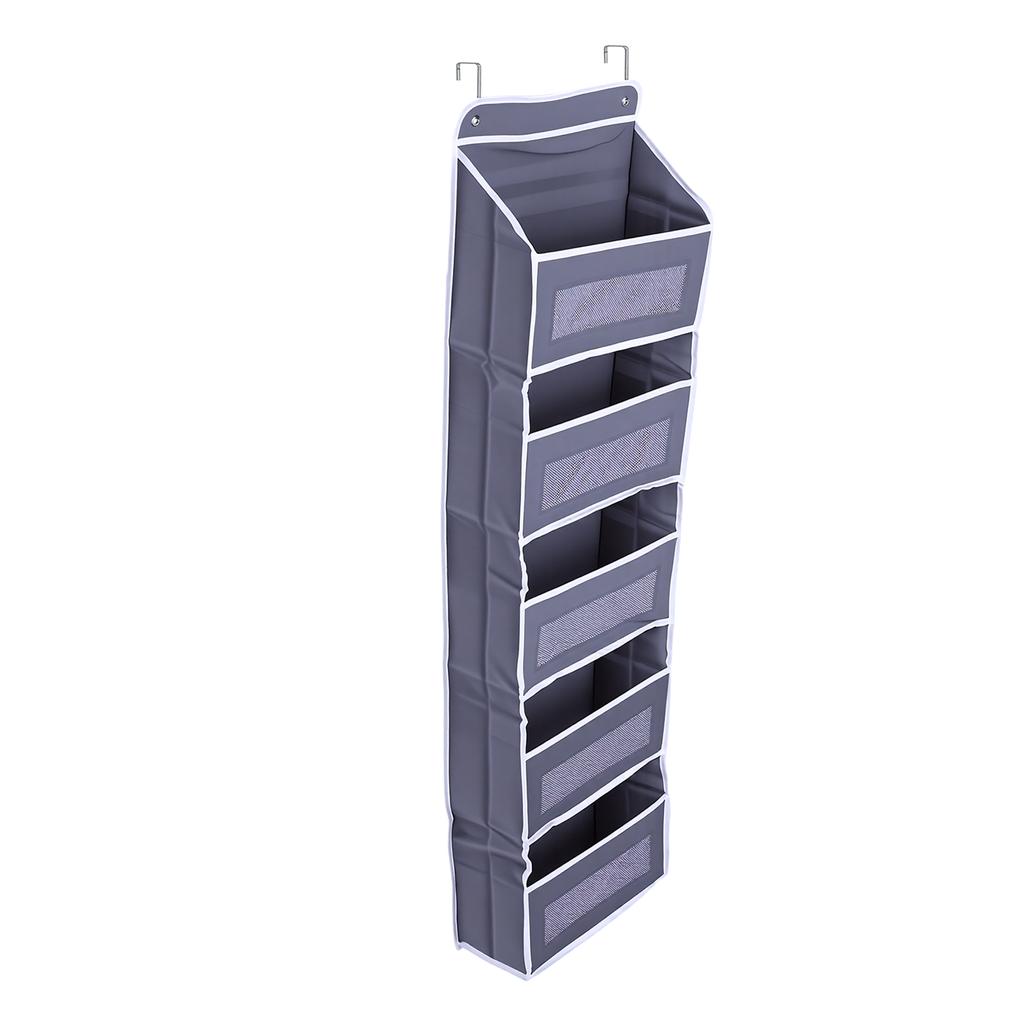 5 Tier Over The Door Organizer Large Capacity Behind Door Storage with 5 Spacious Pockets and 13 Mesh Pockets
