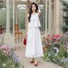 Women's Elegant Pure Cotton Skirt & Top Set