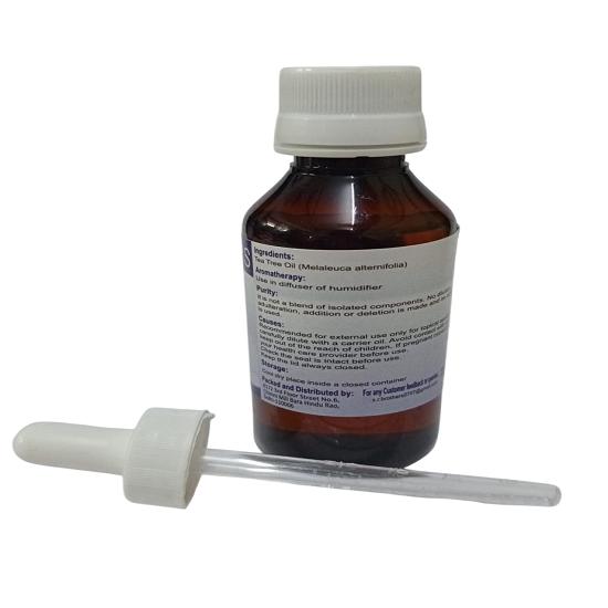 S.R Brothers Tea Tree (Melaleuca Alternifolia) Pure & Natural Therapeutic Grade Essential Oil Plastic with Dropper