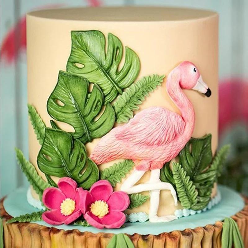 Turtle Leaf Lavender Flamingo Parrot Model Pineapple Fruit Mould Silicone Cake Mould Fondant Baking Tools Baking Accessories