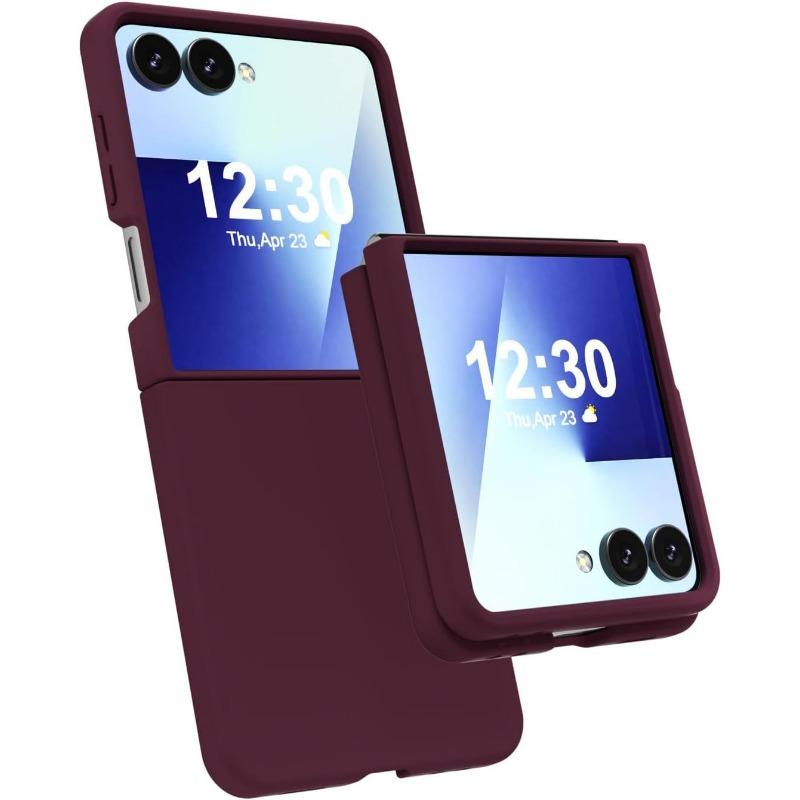 Suitable for Samsung ZFlip7 Folding Liquid Silicone Mobile Phone Case Solid Color Skin Feeling Zflip6 Anti Fall New Protective Case