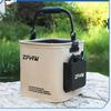 Portable Foldable Fishing Bucket Multi-functional Live Well Fish Keeper with Handle for Outdoor Travel Kayak and Beach Fishing