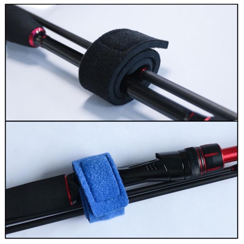 5Pcs Adjustable Tackle Holder Hook Loop Tie Slings Fishing Rod Tie Holder Straps Fishing Rod Pole Carry Straps Outdoor