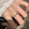 Classic Brushed Female Ring Antique Gold Craftsmanship Diamonds Bamboo-knots Couple's Rings for Women Party  Gift