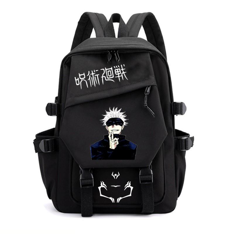 Jujutsu Kaisen Anime School Backpack Teens - Durable Nylon Dual-Strap Bag With Ergonomic Back Panel Unisex Campus Travel