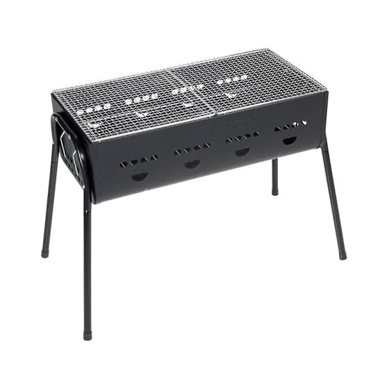 Captain Stag (CAPTAIN STAG) Barbecue Stove Grill Bonfire Stand 3way Barbecue Grill 600 [For 4 to 6 People] 3 Height Adjustable Black UG-112