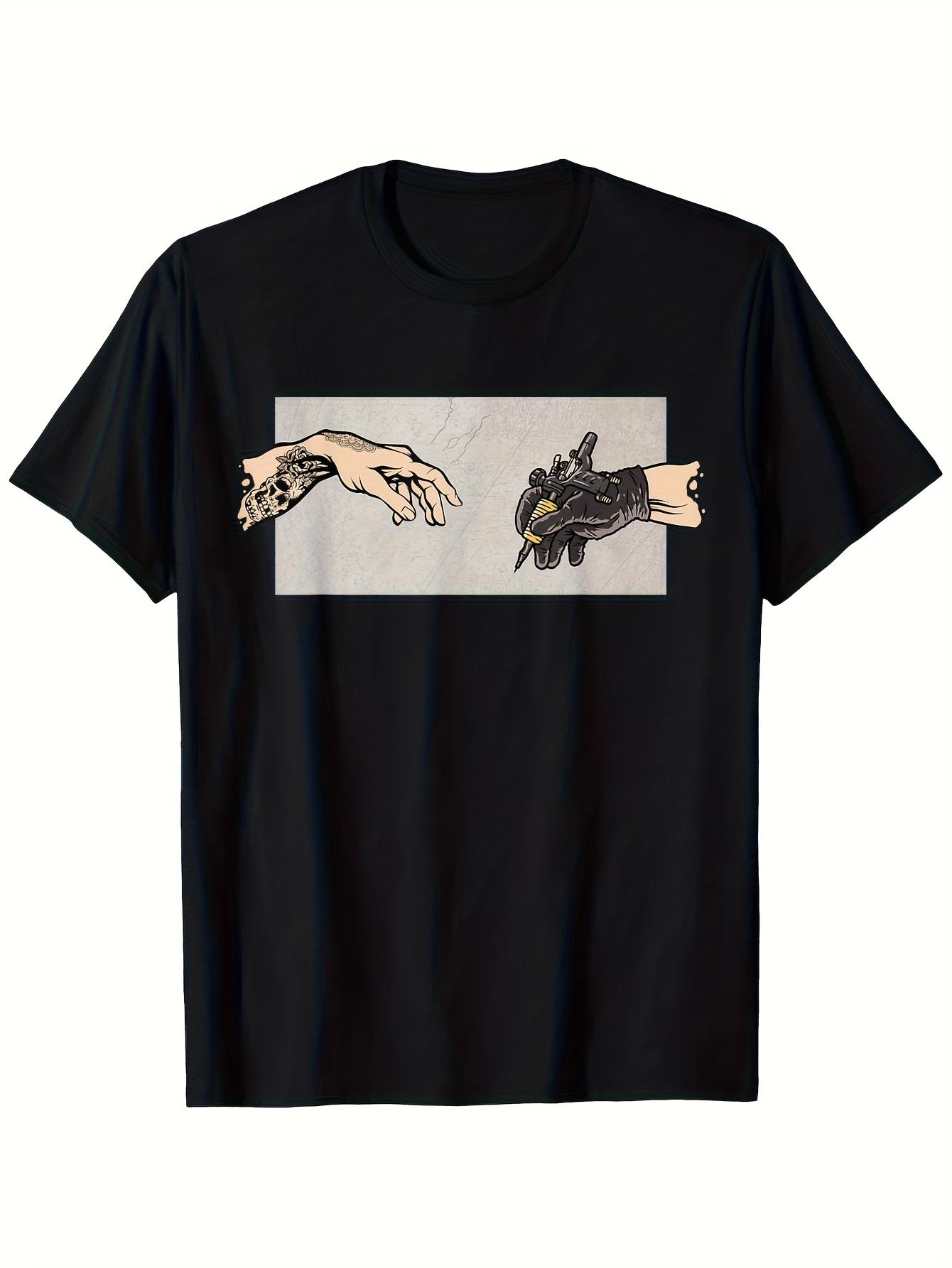 

Tattoo Gun Tattoo Artist T-Shirts for Men and Women - 100% Cotton Black T-Shirts, Casual Wear, Comfortable Fit 4XL