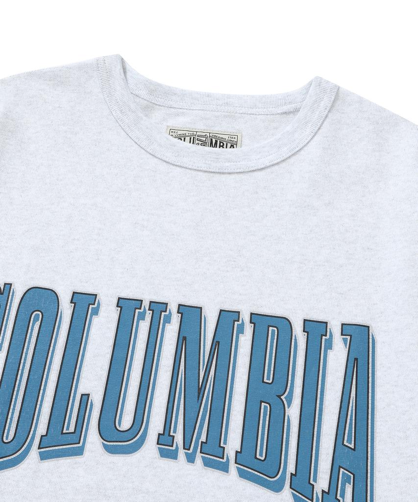 COLUMBIA UNIVERSITY Crack Logo S/S T-Shirts L Grey