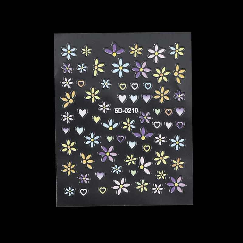 Sweet Small Fresh Flower Nail Art Sticker Summer Spring Self-Adhesive Nail Decals for Nails Decoration