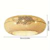 Wabi-Sabi Bamboo Ceiling Fan with Light and Remote Control - Silent, Variable Speed for Dining Room or Bedroom