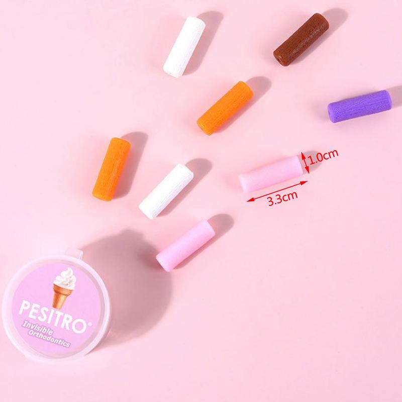1 Çift Silikon Diş Çiğneme Aparey Çiğneyicileri Ortodontik Diş Teli Tepsisi Yerleştirici Diş Güzelliği Çiğneyicileri