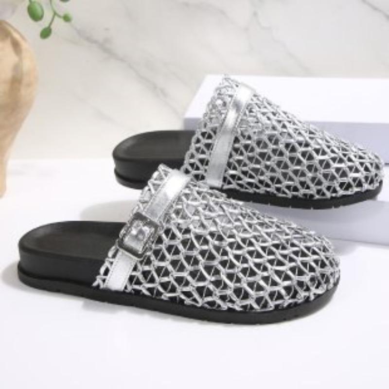 Grubosolne, Wysokie Damskie Buty z Oddychającymi Klapkami Plażowymi w Stylu Sandałów