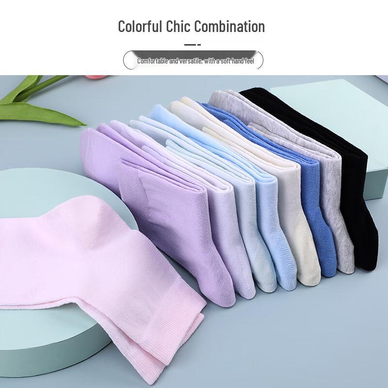 Langsha Women's Mid-Calf Cotton Socks