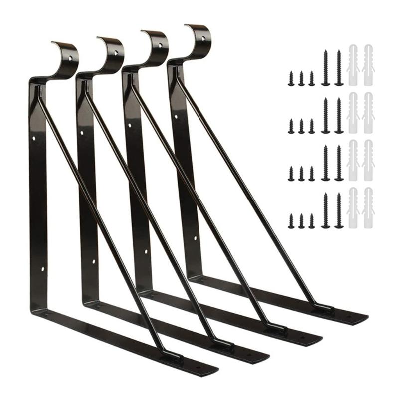 Heavy Duty Closet Shelf Brackets Set Iron Closet Storage Shelf Brackets Set Wall Mounted Organizes Supports for House