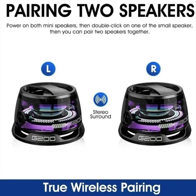 Sound Box G200 RGB Lighting Magnetic Speaker BT5.0 Mini Sound Box 7 Hours Playback Phone Holder Portable Bluetooth Speaker