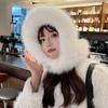 Pattern Plush Checkered Hat Women Winter Ear Protection Outdoor Warmth Gift Cap