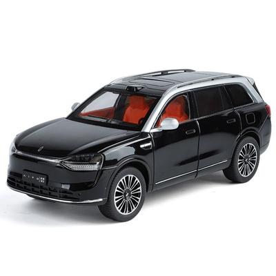 Modelo de Carro de Liga Fundido Sob Pressão 1/24, AITO M9, Rodas Removíveis, Pneus de Borracha, Carro com Luz e Música, SUV, Presente de Aniversário para Crianças